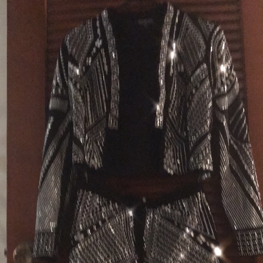 Beaded & Studded two piece set, balmain inspired